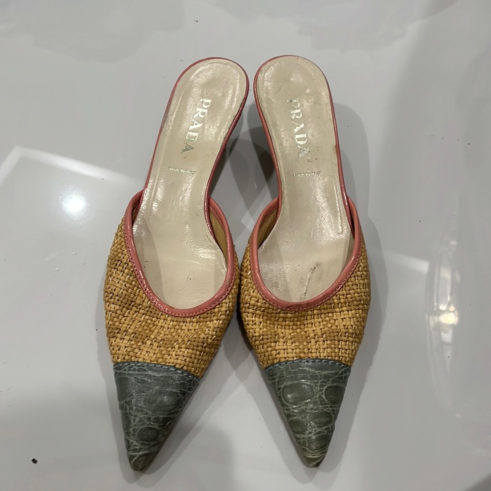 Prada Vintage slide on heels